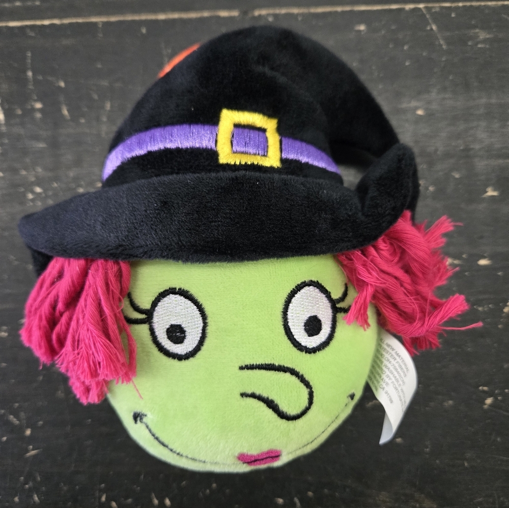 Witch Plush Dog Toy with Sqeaker